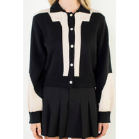 Thml - Colorblock Button Front Knit Cardigan