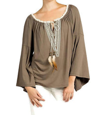 Kori - Embroidered Bell Sleeve Knit Top