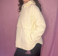 And The Why - Washed Quilting And Padding Half Zip-up Hoodie Jacket