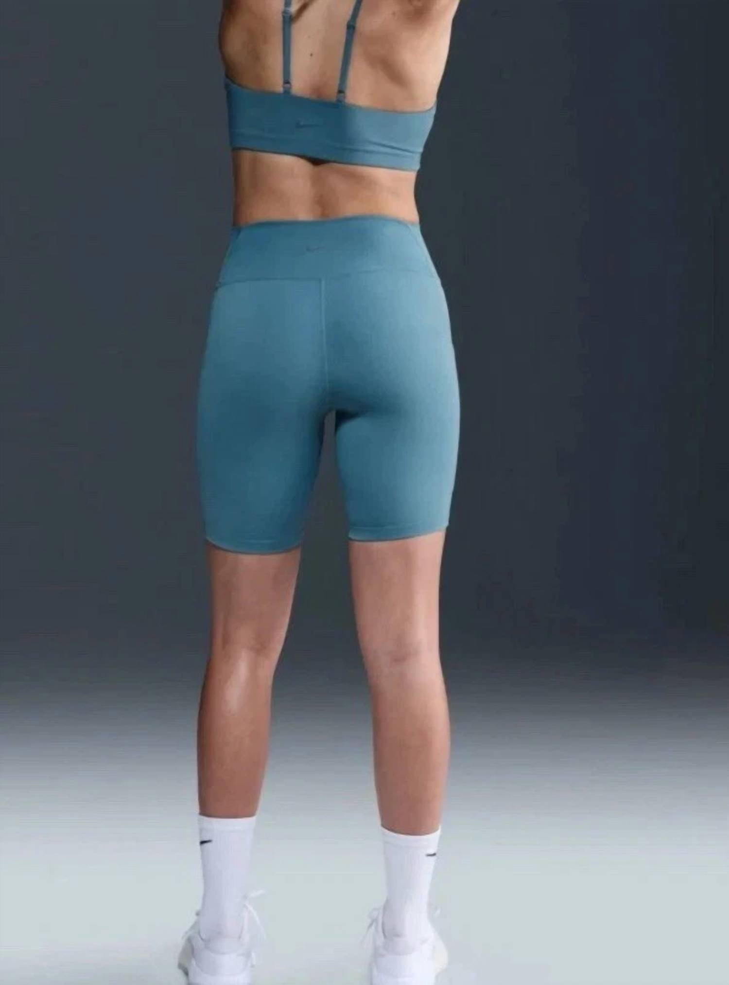 NIKE Women's Biker Short in light blue - women's shorts - detail view