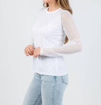 Goldie - Soleil Saddle Fishnet Long Sleeve Top