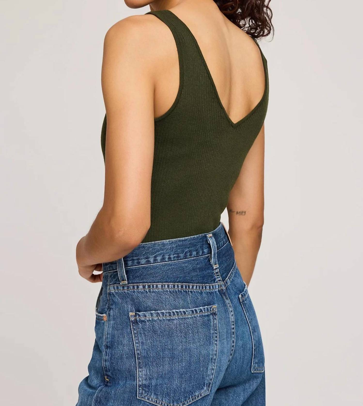 Gentle Fawn Gina Knit Tank in jasper - women's tank top - detail view