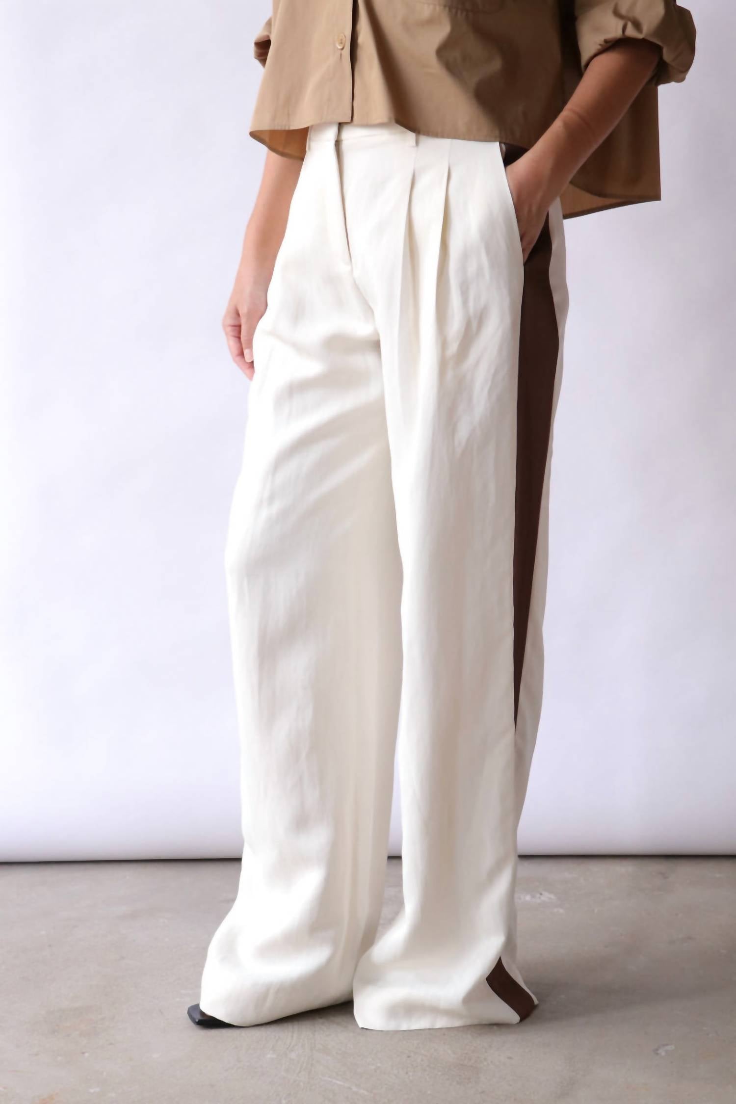 TWP Sulli Pants With Tux in bone mustang - women's pants - alternate view