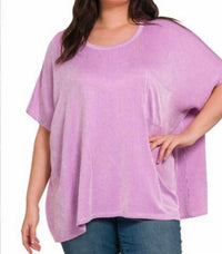 Zenana - Relaxing Ribbed Tee - Plus
