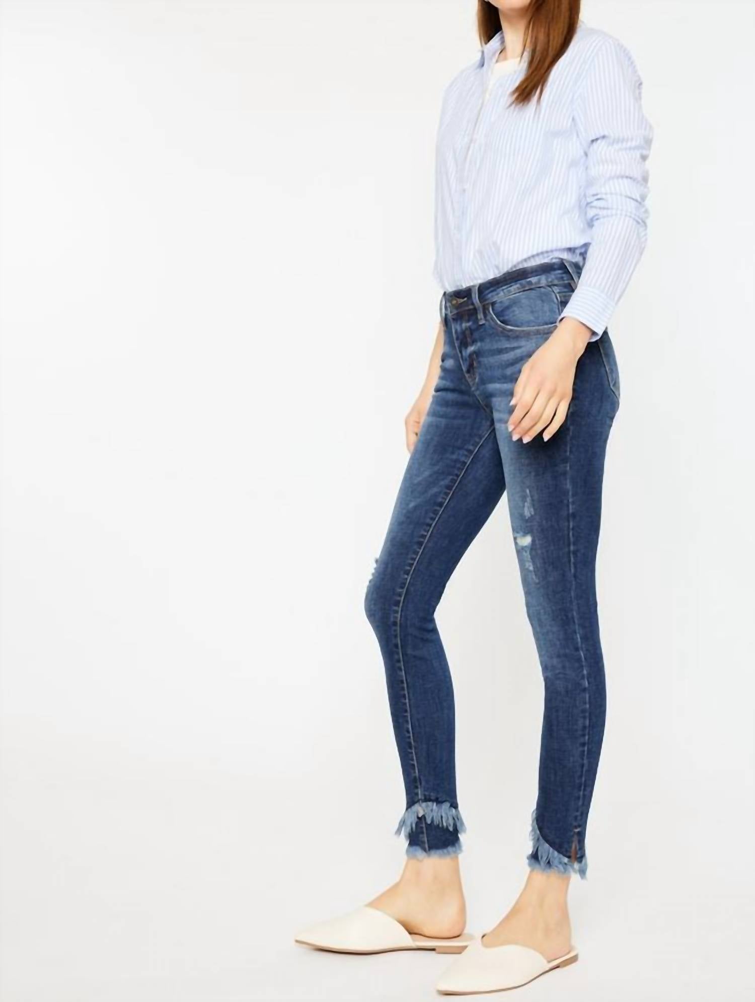 Kancan - Nala Mid-rise Ankle Skinny Double Fray Jean