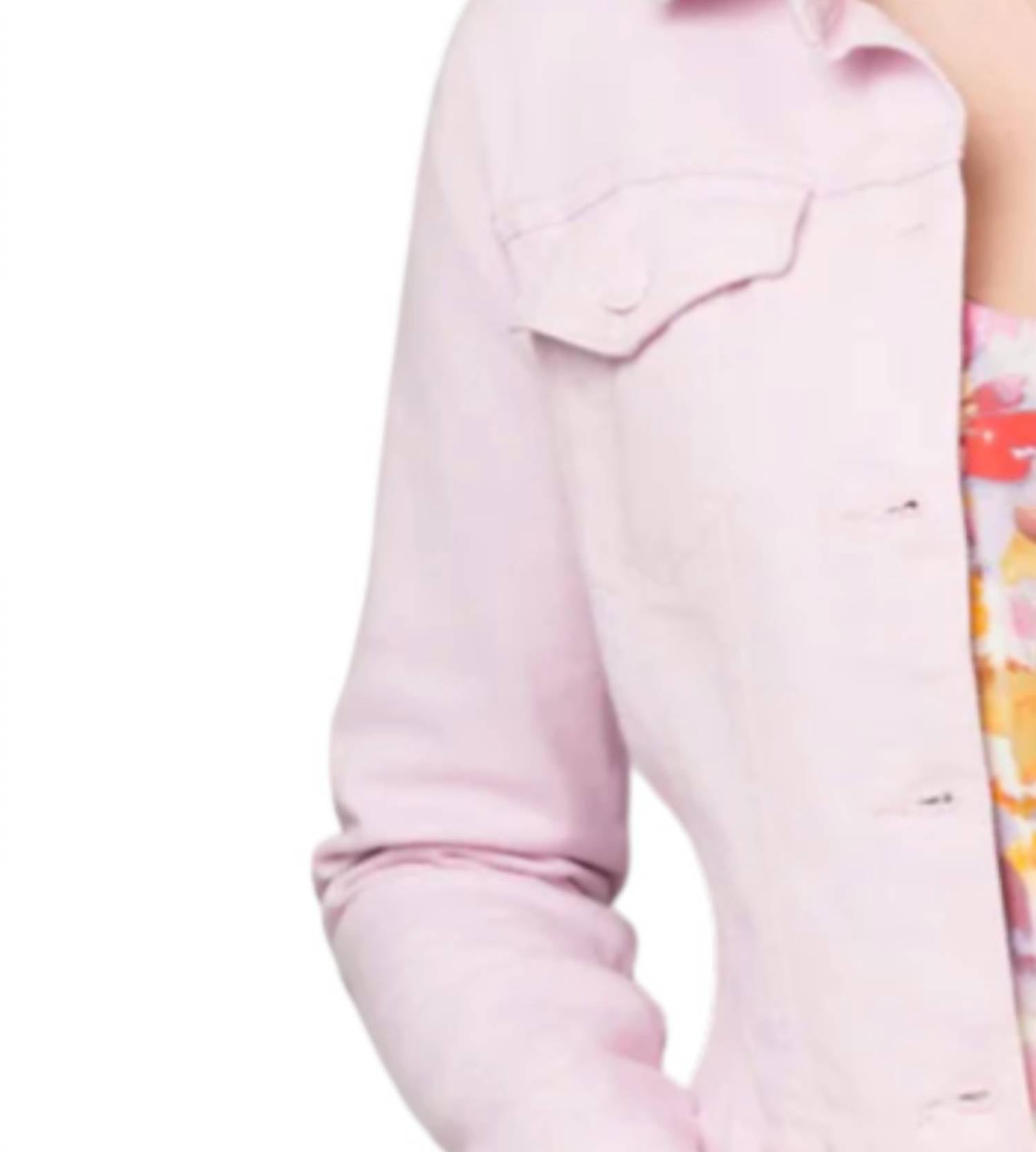 Pine Apparel - Peplum Hem Denim Jacket