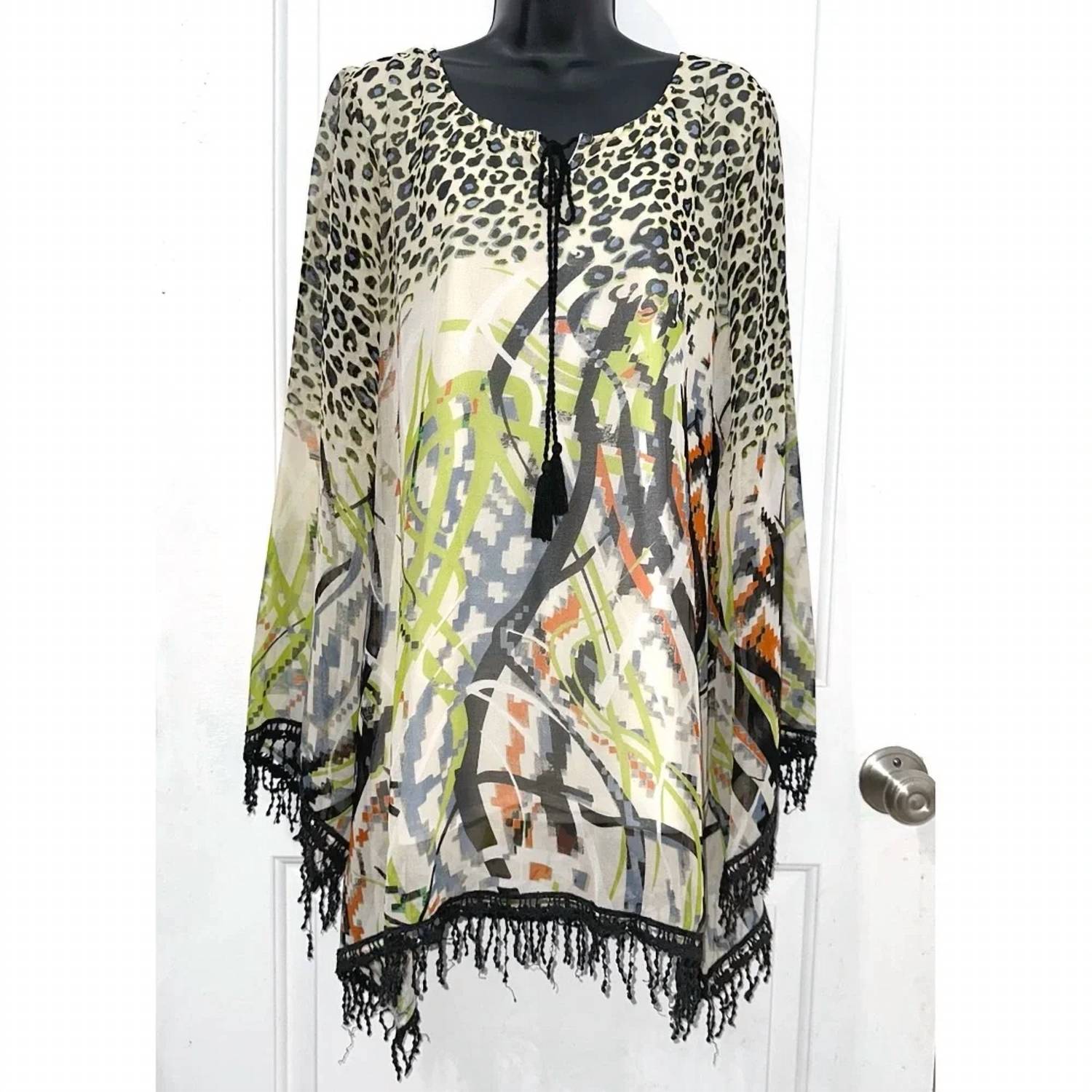 R Cinco Ranch Torri Tunic in multi - women's shirt - detail view