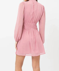 Adelyn Rae - Betsy Neck Tie Mini Dress