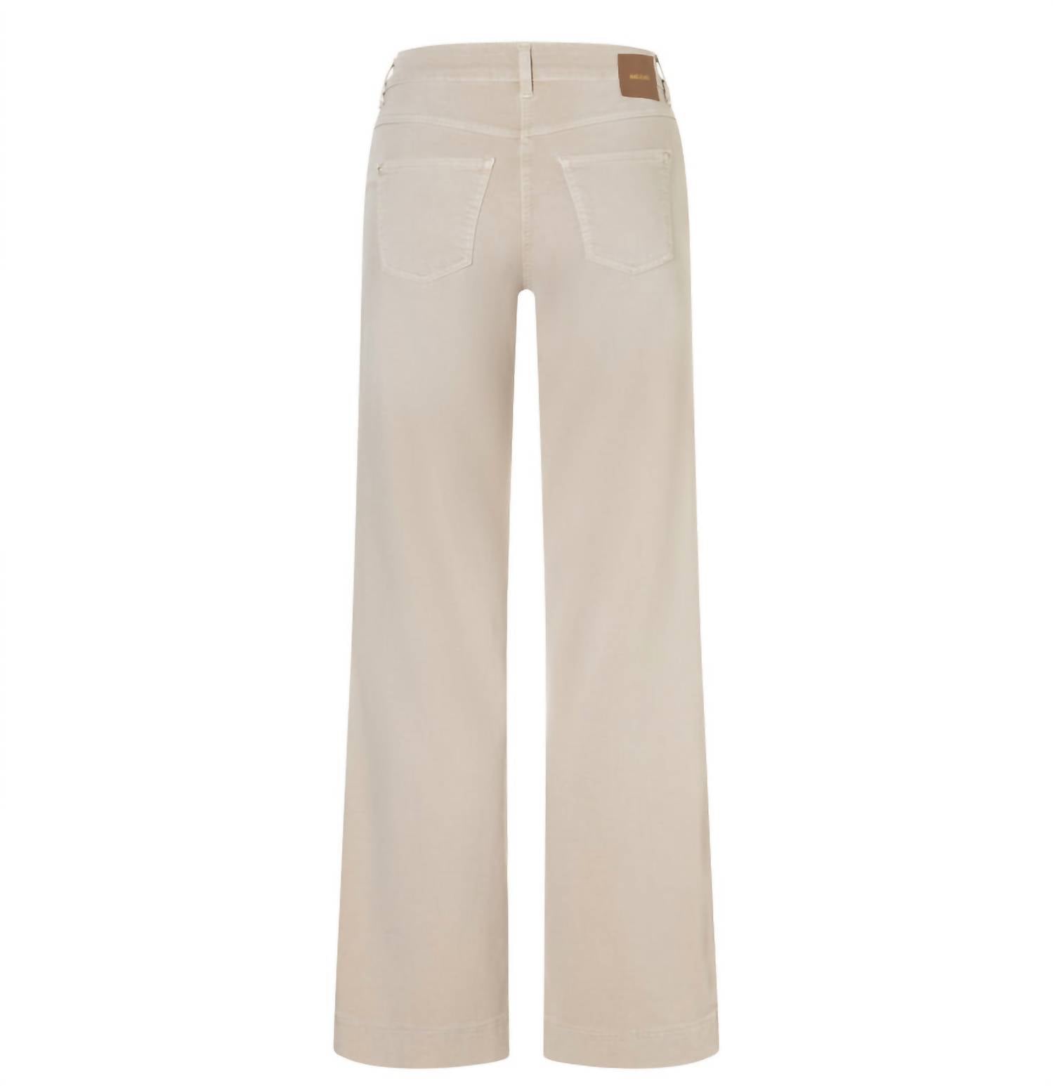 MAC Jeans Women's Dream Wide Jeans in beige - women's jeans - detail view