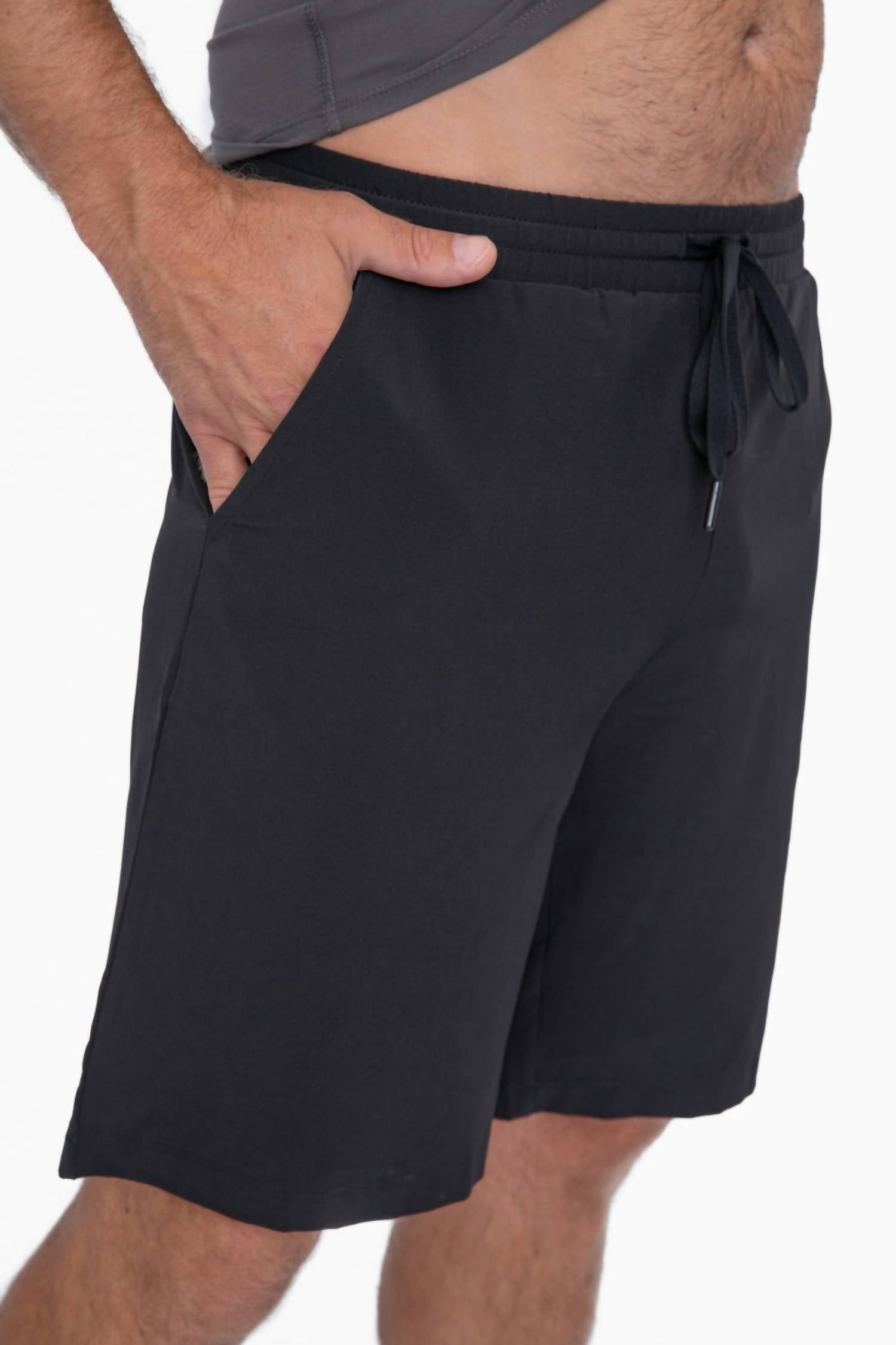 Mono B - Active Drawstring Shorts with Zippered Pouch