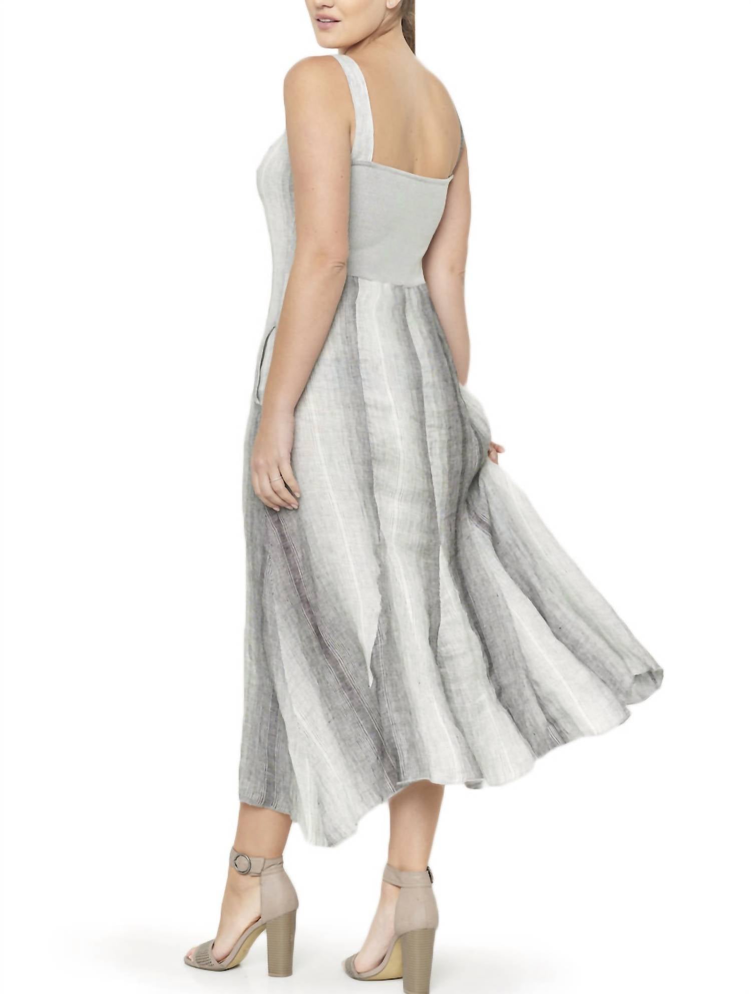 Inizio - Nova Linen Dress Stripe