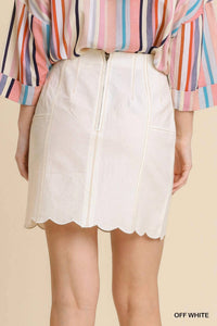 Umgee - Scallop A-line Skirt