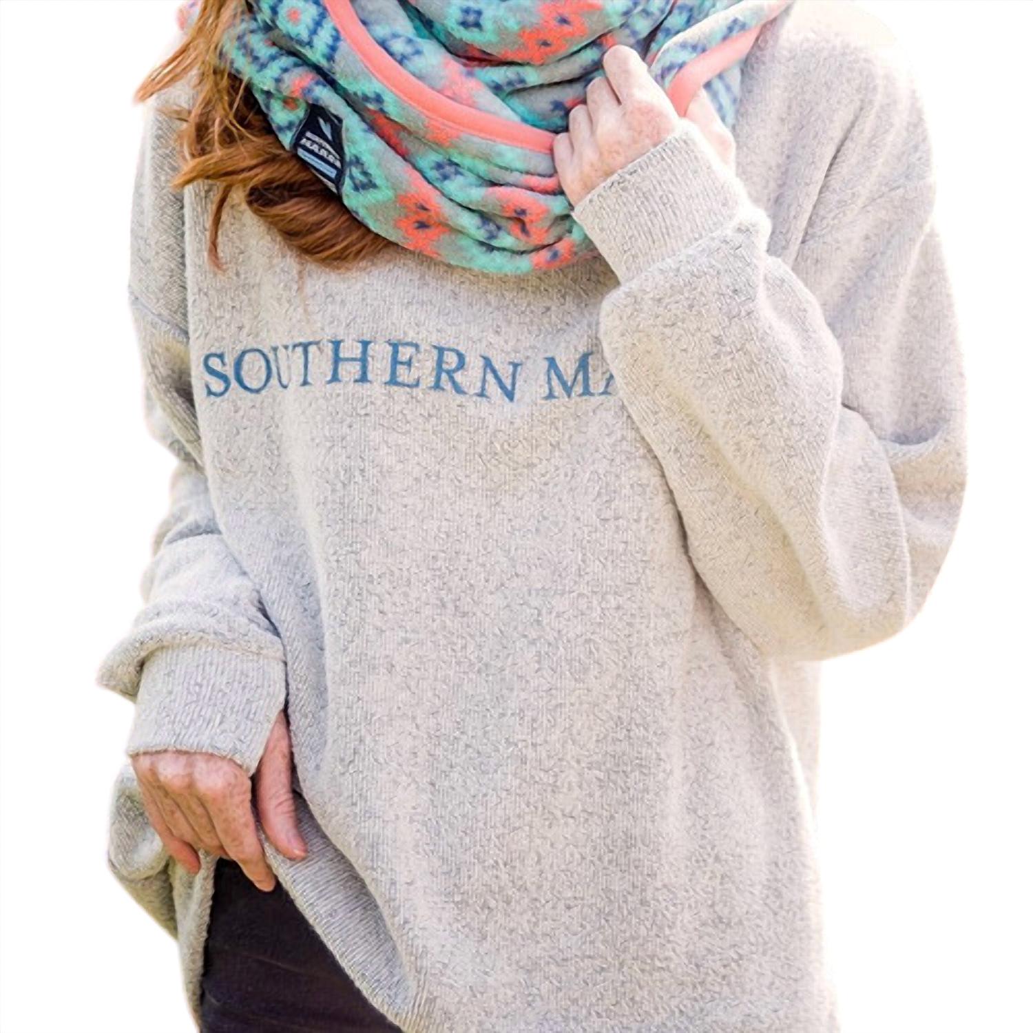 Southern Marsh Women's Sunday Morning Crewneck Sweater in oat - women's sweater - alternate view