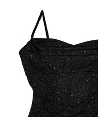 8apart Junior Women's Nichole Glitter Stretch Mini Dress in black - women's dress - alternate view