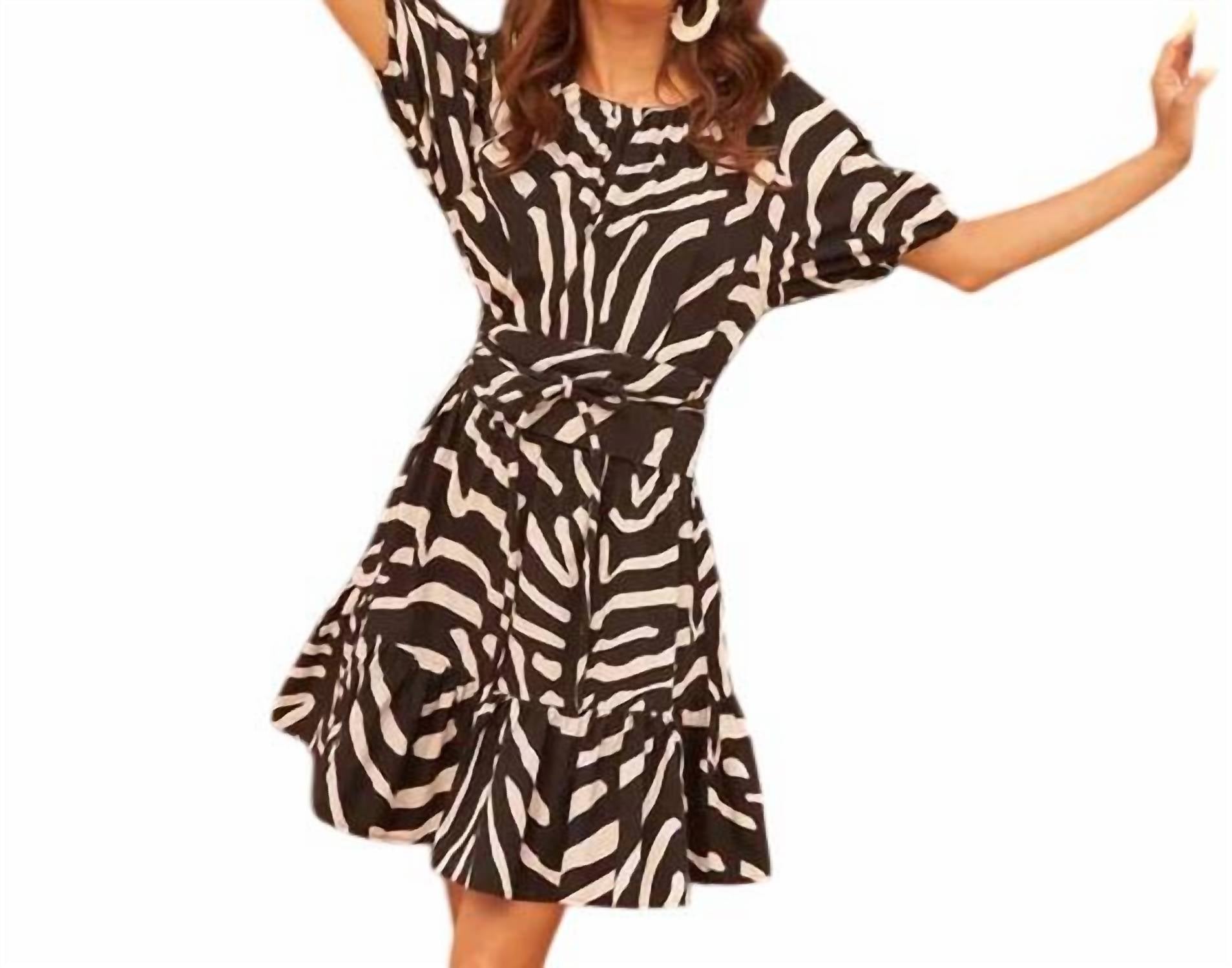Oliphant - Crew Short Zebra Dress