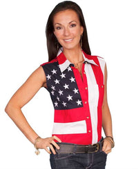 Scully - Sleeveless Patriotic Western Shirt
