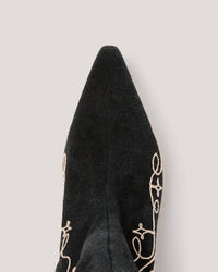 Cinq A Sept - Women's Casey Embroided Kitten Heel Boots