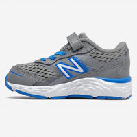 New Balance Kids' 680 V6 Running Shoe in marblehead vision blue - kids' sneaker - detail view