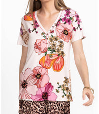 Johnny Was - Janie Favorite Short Sleeve Henley Tee