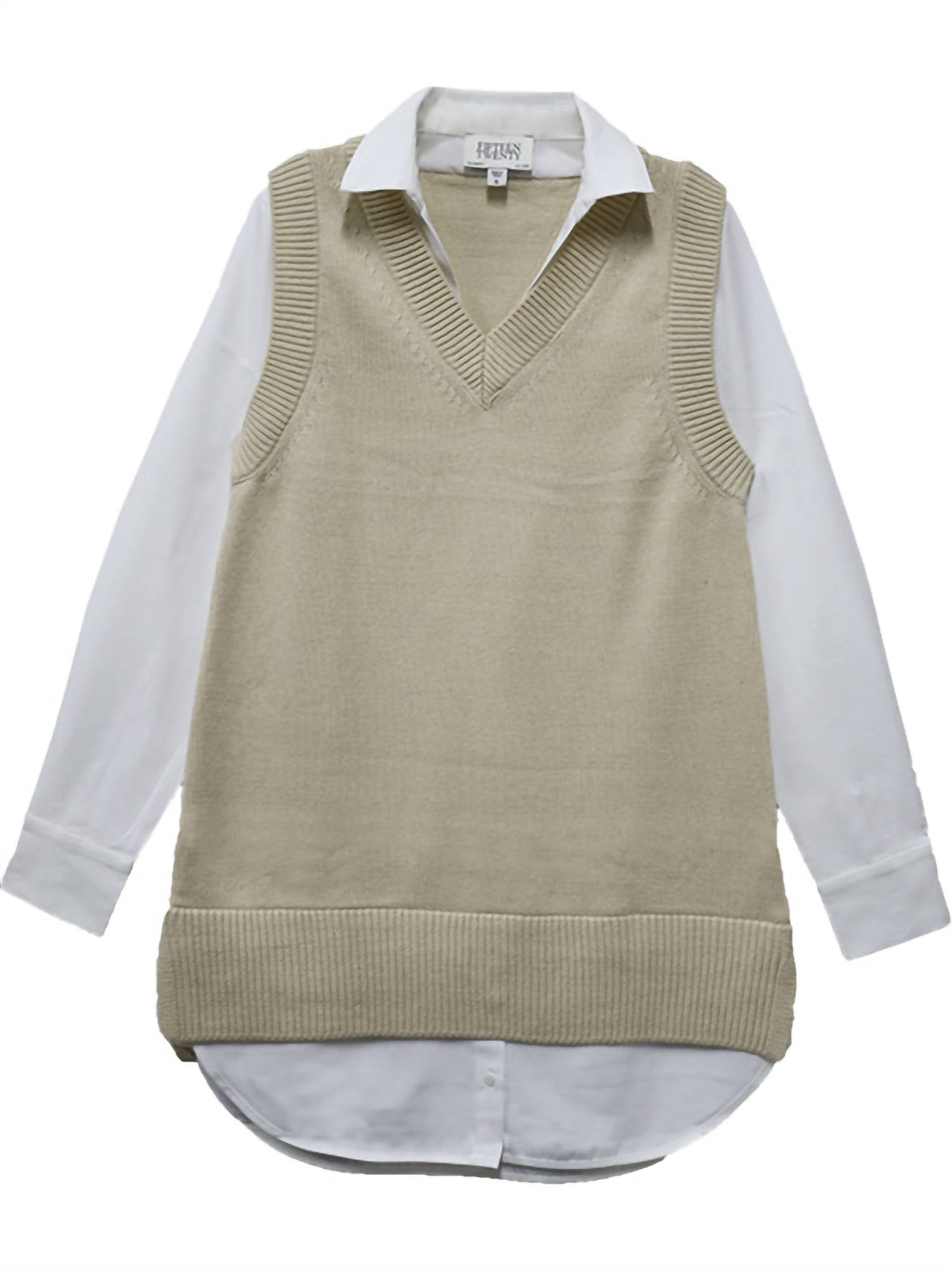 Fifteen Twenty - Women's Elora Mixed Media Vest Dress