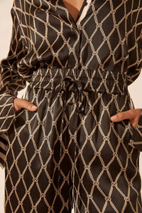 Shona Joy - Silk Contrast Relaxed Pant