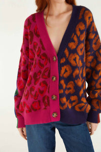 Farm Rio - Mixed Ikat Leopard Cardigan