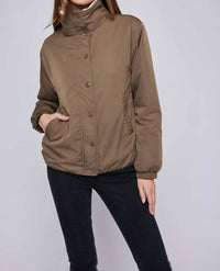 Gentle Fawn Tory Faux Sherpa Jacket in beige - women's jacket - detail view