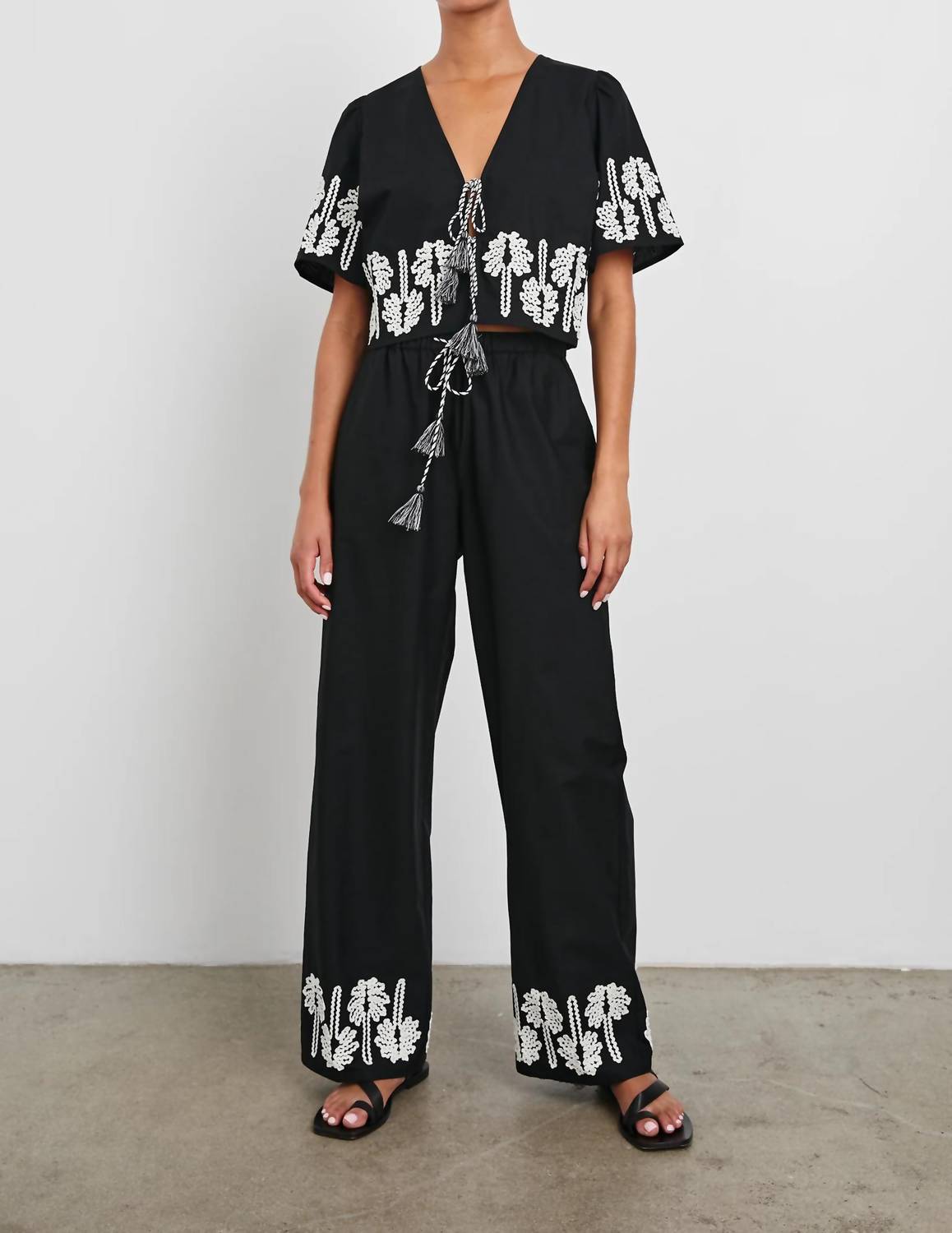 Rails - Emmie Hem Embroidered Pants
