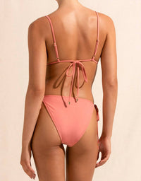 Peony - RUCHED STRING TRIANGLE BIKINI TOP