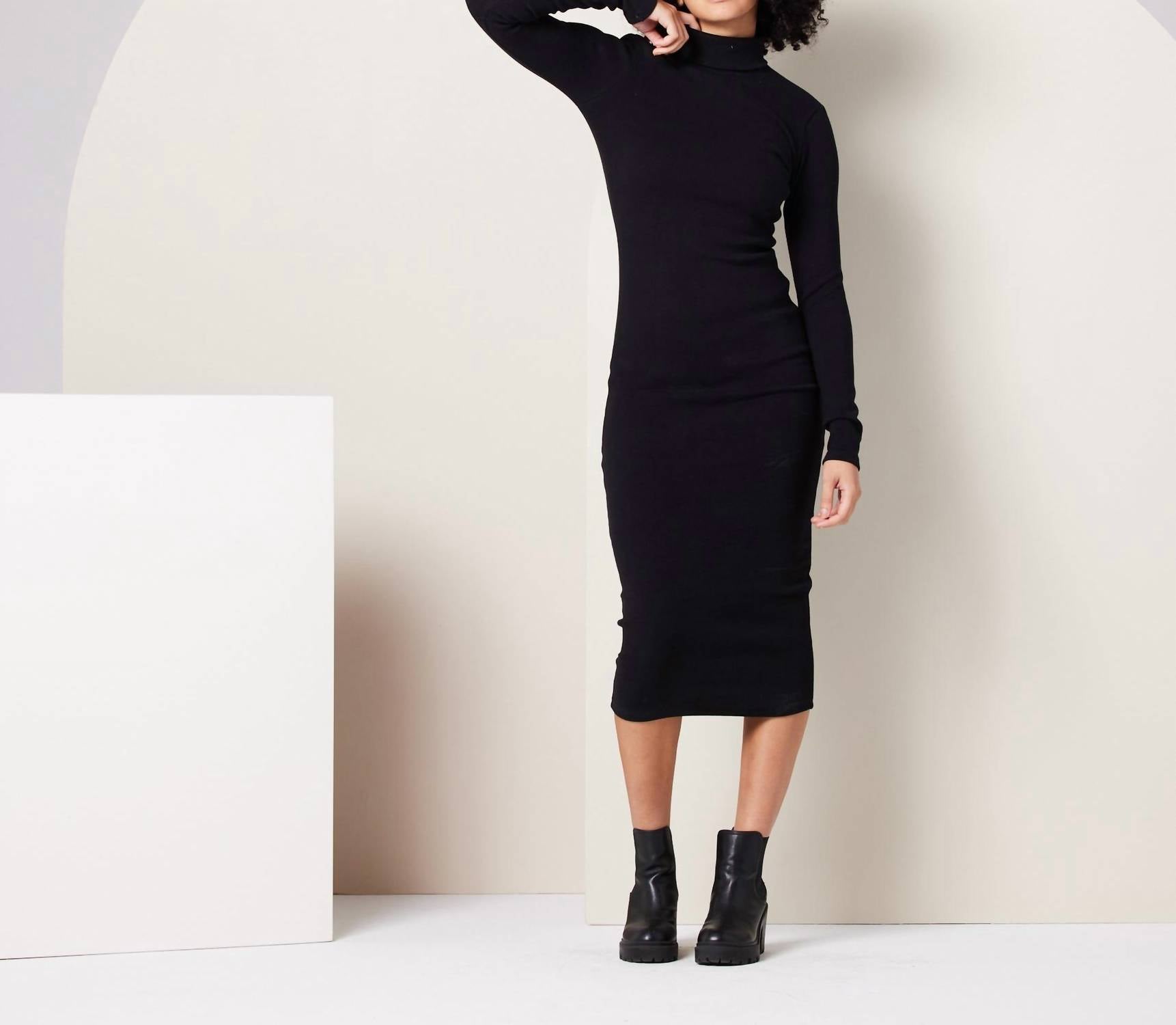 Known Supply Faye Midi Dress in black - women's dress