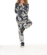 Chaser - Tie Dye Skeleton Peace Hacci Sweatpants