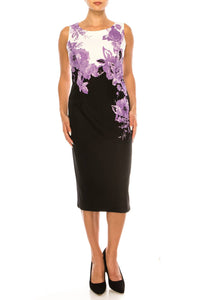 Maya Brooke - Floral Print Two-piece Jacket Dress