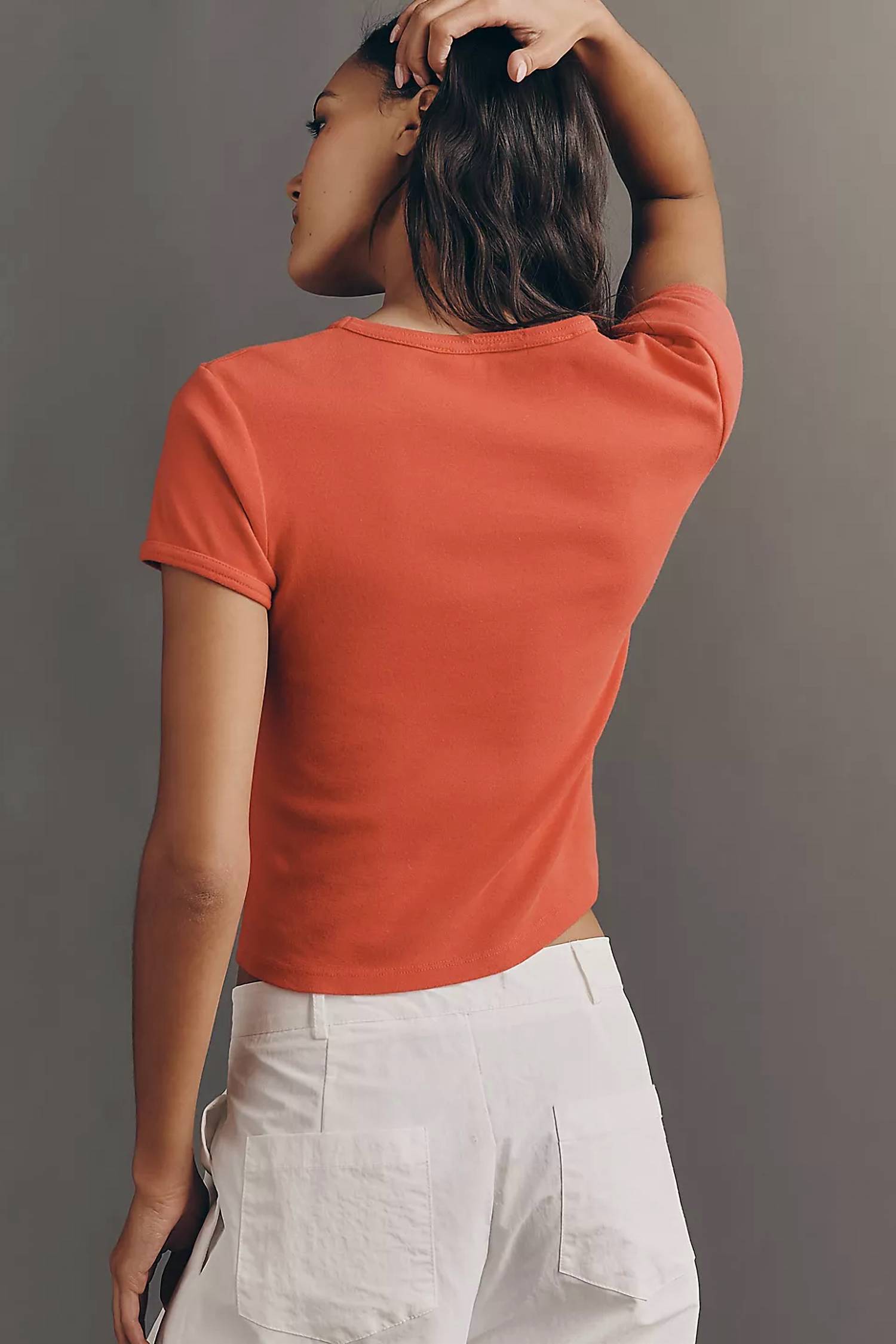 Mother Itty Bitty Ringer Tee in rookie mistake - women's t-shirt - detail view