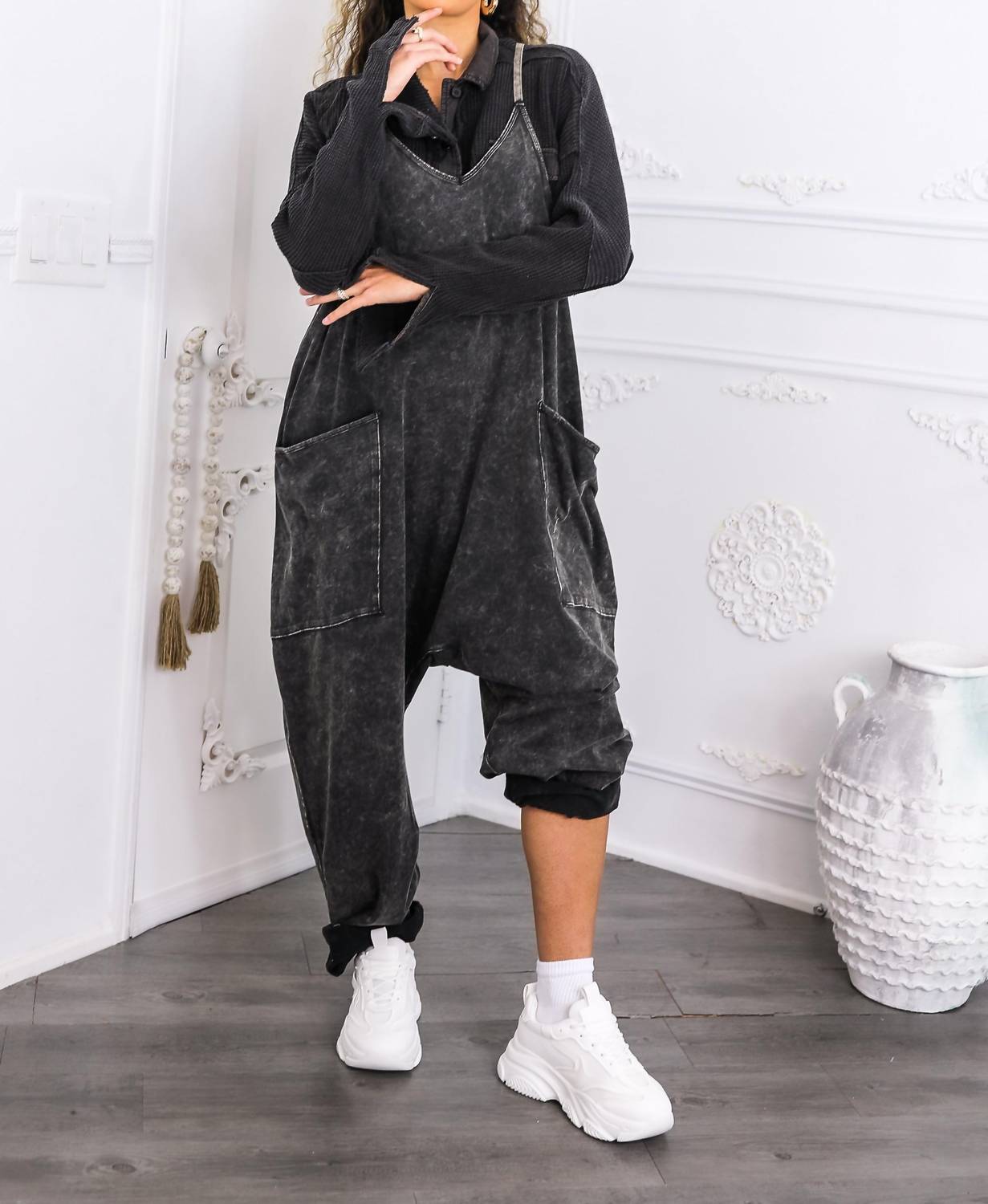 Surelymine - Relaxed Fit Pocket Overalls