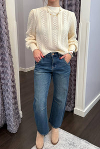 DEAR JOHN DENIM Lasso Barrel Leg Jeans in blue mix - women's jeans