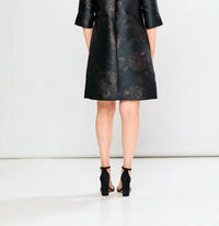 SARA CAMPBELL Viola Mini Dress in black - women's dress - alternate view