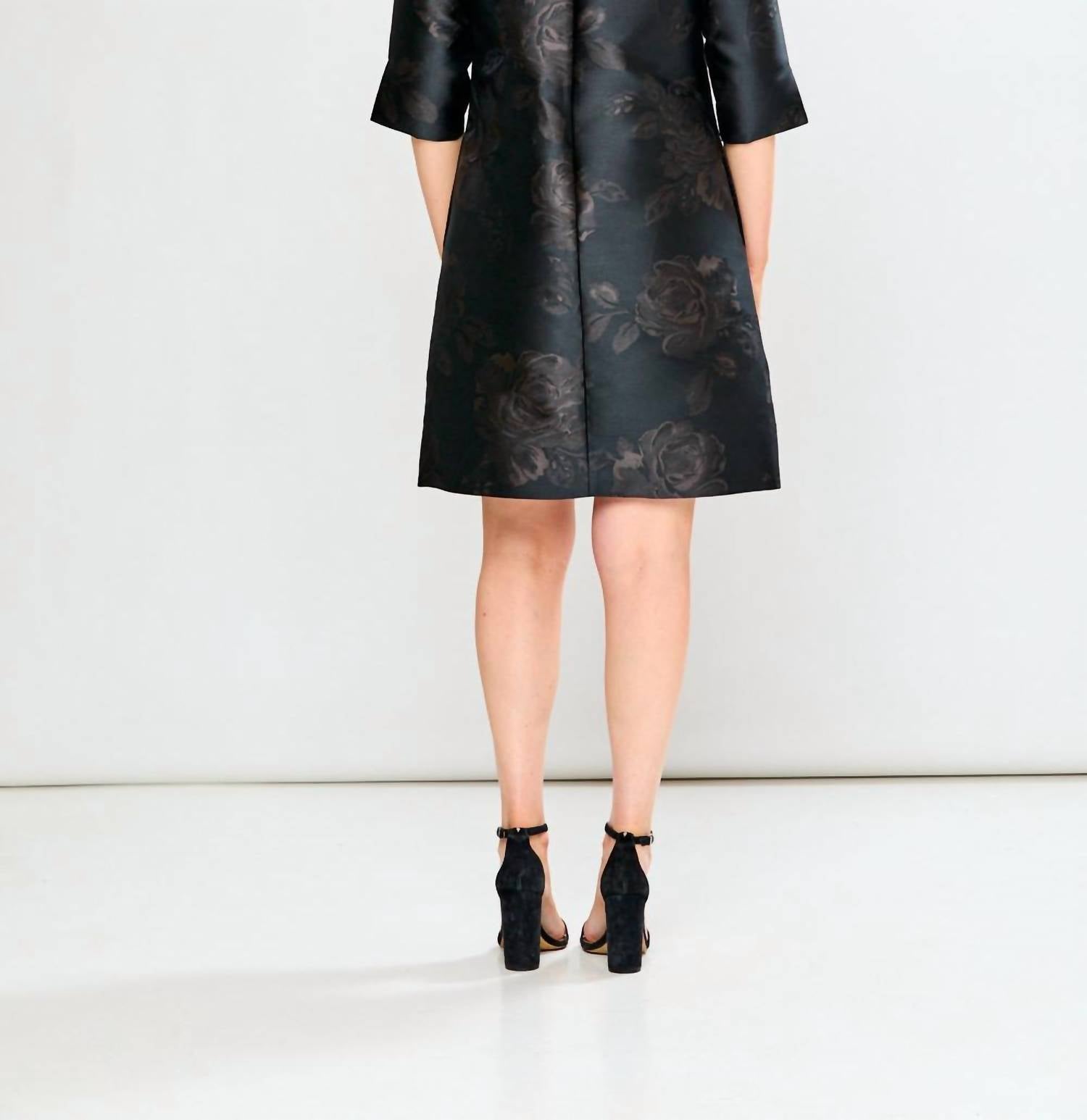 SARA CAMPBELL Viola Mini Dress in black - women's dress - alternate view