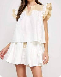 Strut & Bolt - Marah Ruffle Sleeve Top