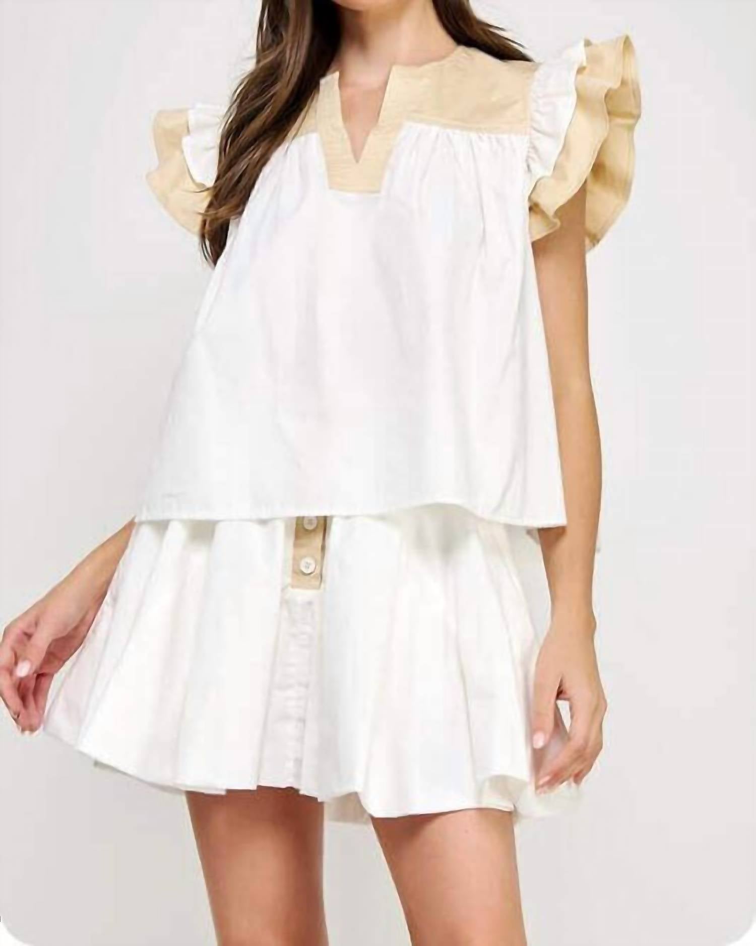 Strut & Bolt - Marah Ruffle Sleeve Top