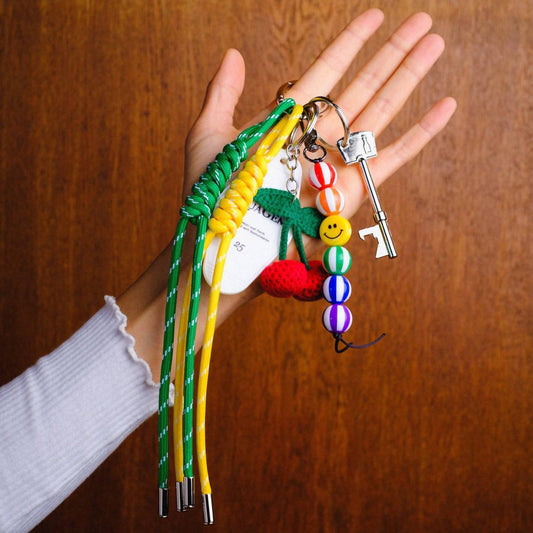 Baggly Charms - Women's Cherry Pop Beaded Keychain Bag Charm