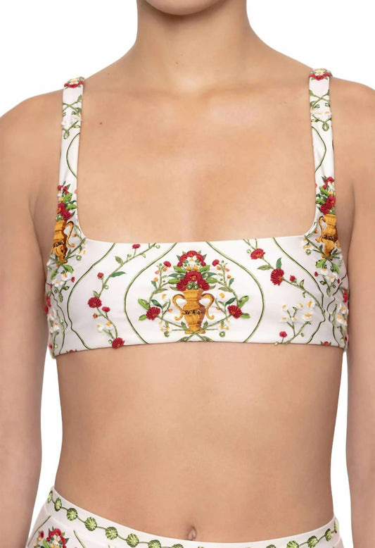 Agua By Agua Bendita - Havana Remedios Hand Embroidered Bikini Top