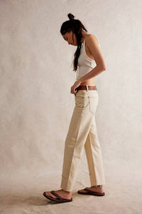 Free People - Risk Taker Mid-rise Straight Jeans