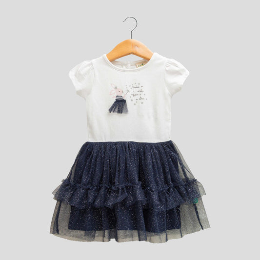 Jus Cubs - Toddler's Stunning Ruffle Tulle Flair Dress