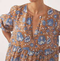 Antik Batik Maude Mini Dress in brown - women's dress - alternate view