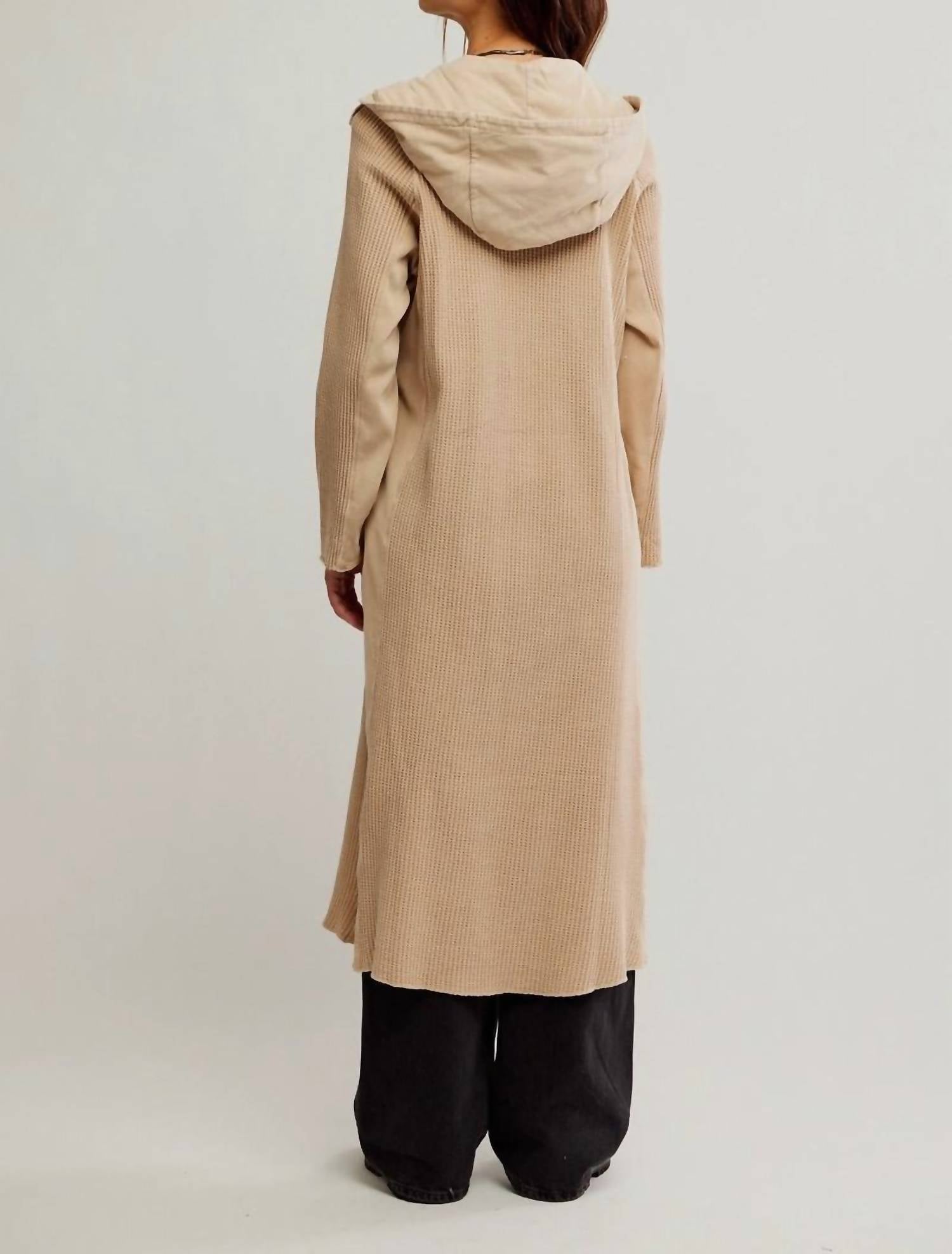 Free People One Landon Jacket in sand 1 - women's jacket - detail view
