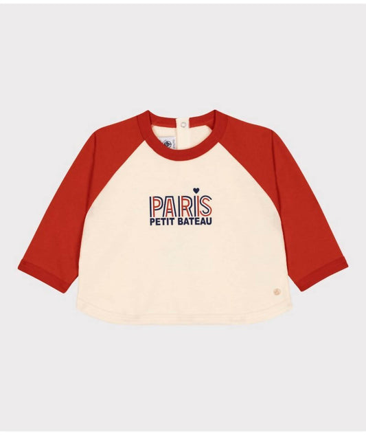 Petit Bateau - Kid's Sweatshirt With Contrast Sleeves