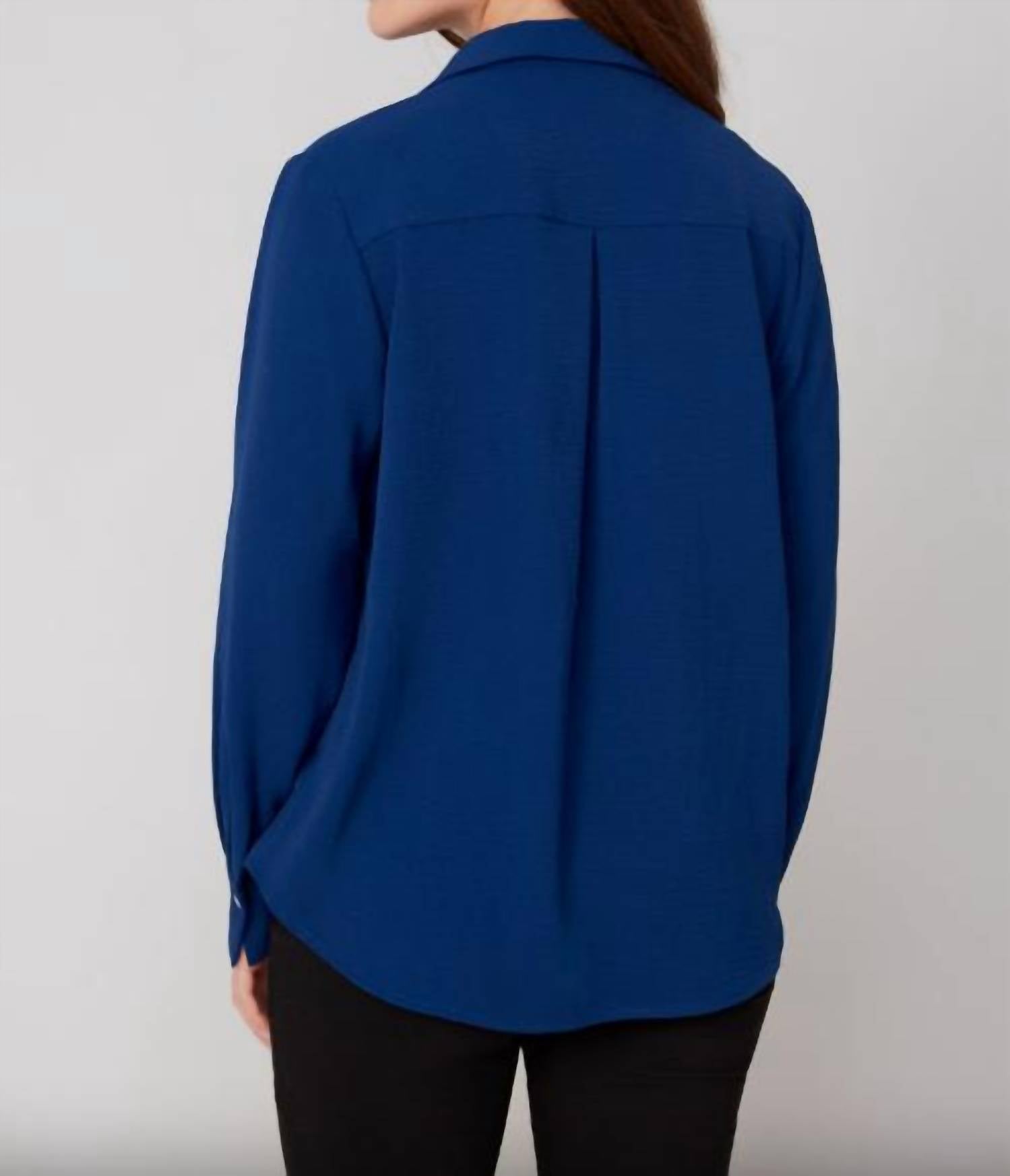 Renuar - V-neck Button Blouse