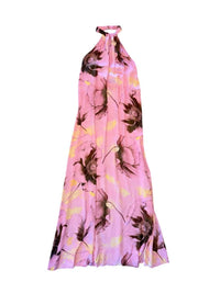 B-Yu - Women's Poppies Printed Halter Maxi Dress