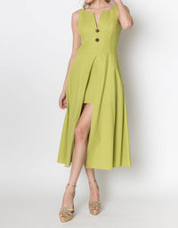 Zetaye - Celeste Linen Cotton Midi Dress