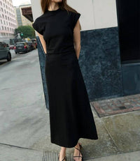 Nation Ltd - Neva Drapey Knit And Form-skimming Dress